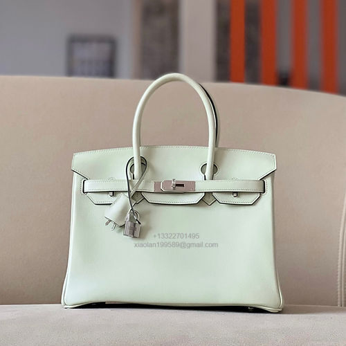Hermès Birkin 25/30/35cm, handcrafted with imported French SWIFT leather –Bubble Green
