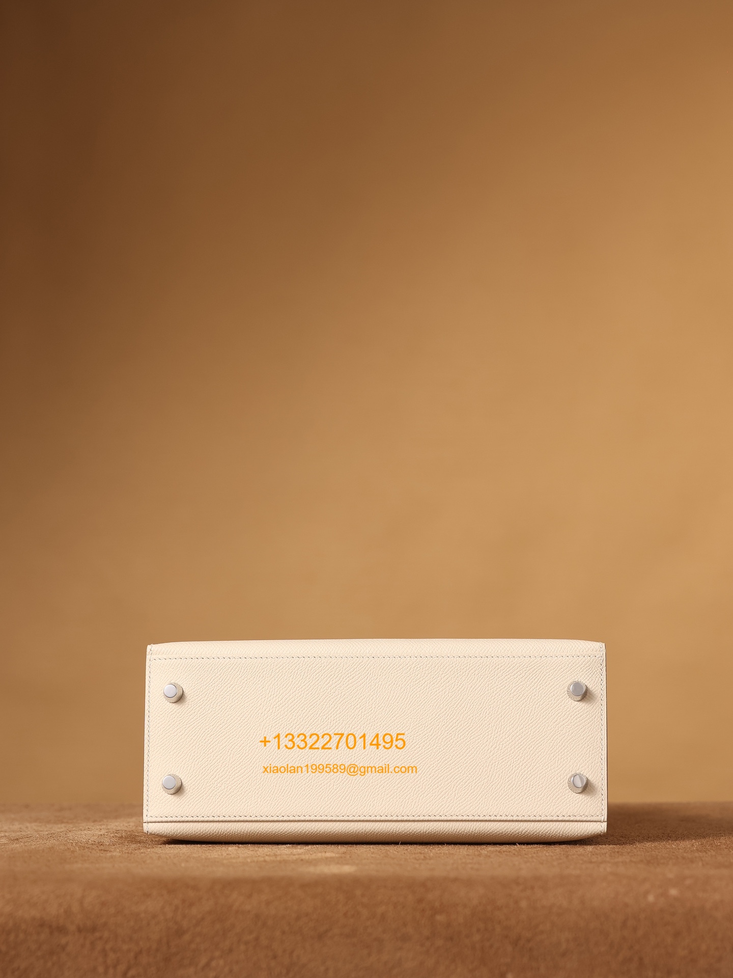 Hermès Kelly Handbag in Milky White Epsom Cowhide Leather, Purely Handcrafted, High-End Customization Edition