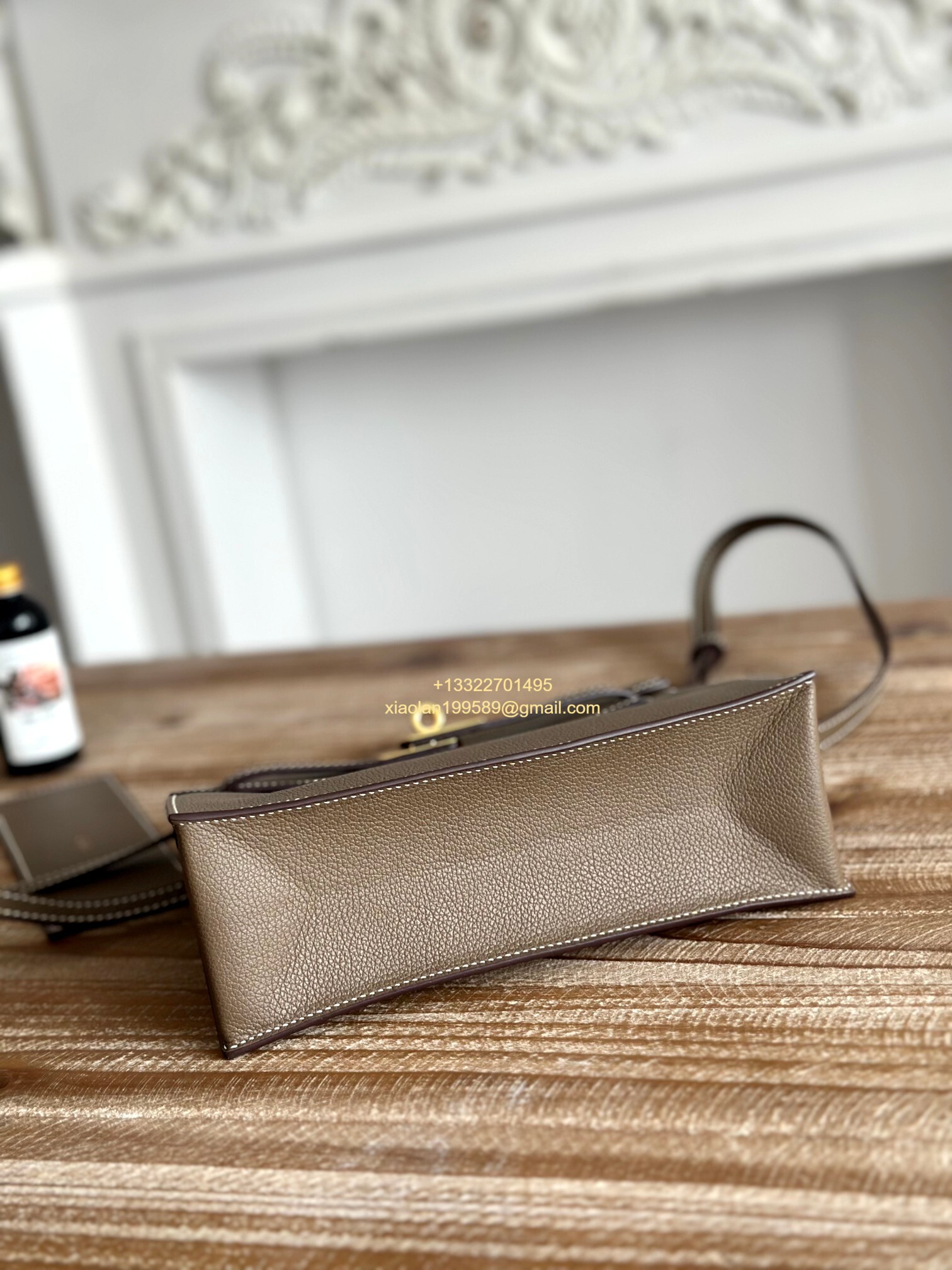 Hermès Swift Kelly Danse Bag in Elephant Grey, Fully Handmade High-end Customization.