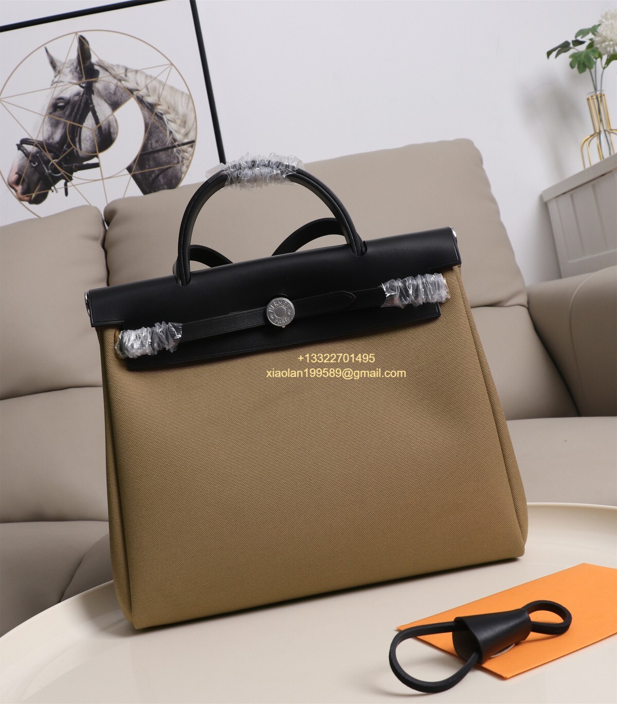 Hermès Herbag Zip 31 Bag, Original Custom Stainless Steel Hardware, French Factory Leather, Imported Double-layer High-dimensional Waterproof Canvas Material.