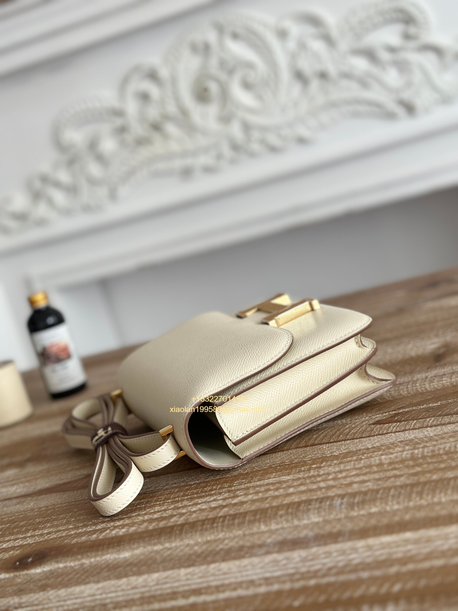 Hermès Constance 18/24 in Milkshake White Epsom leather, purely handcrafted, high-end customization edition.