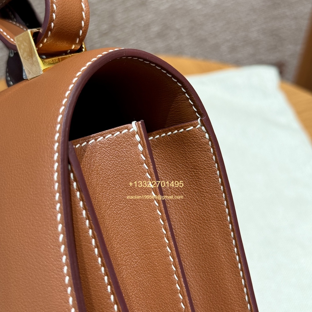 Hermès Constance 18/24 in Gold Brown Swift leather, purely handcrafted, high-end customization edition.