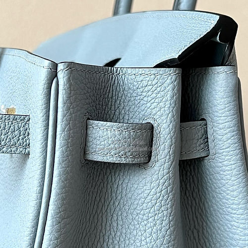 Hermès Birkin 25/30/35cm, handcrafted with togo  leather –Linen Blue