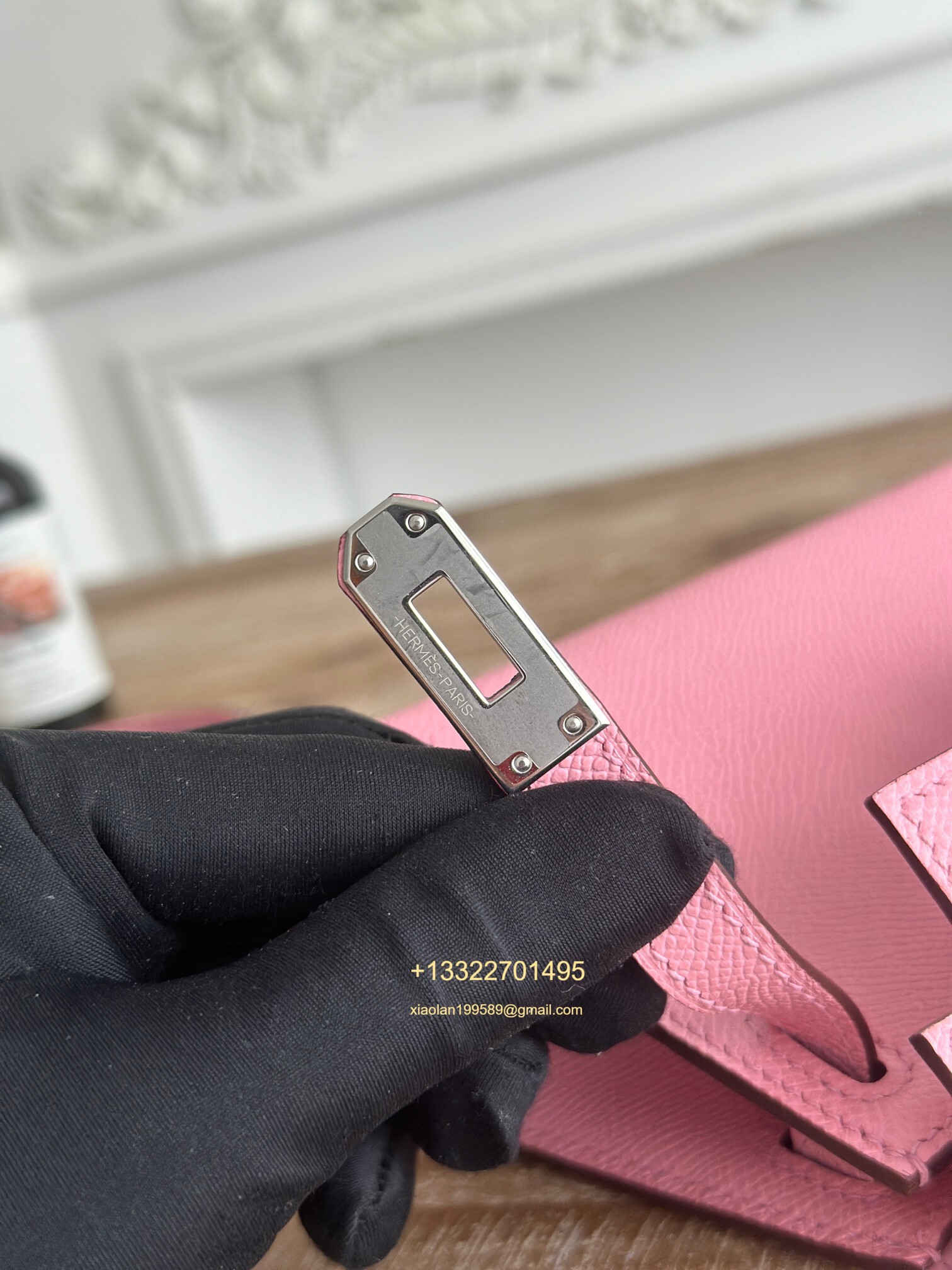 Hermès Epsom Leather Mini Kelly II in Cherry Blossom Pink Purely Handcrafted with Waxed Thread Stitching, High-End Customization