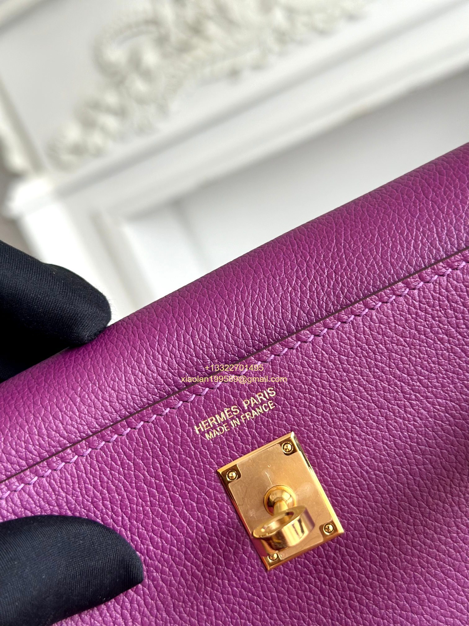 Hermès Swift Kelly Danse Bag in Aster Purple, Fully Handmade High-end Customization.
