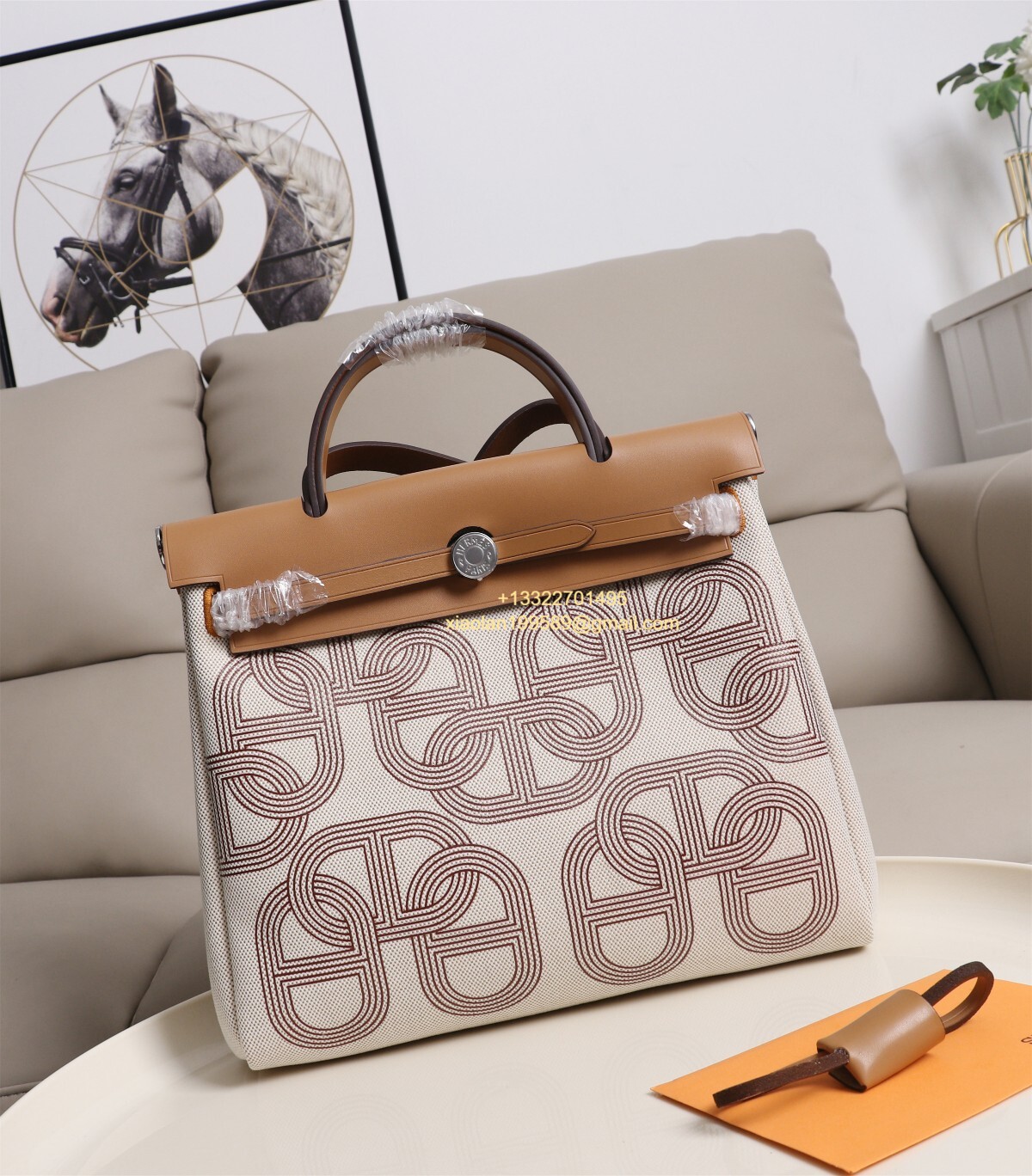 Hermès Herbag Zip 31 Bag, Original Custom Stainless Steel Hardware, French Factory Leather, Imported Double-layer High-dimensional Waterproof Canvas Material.