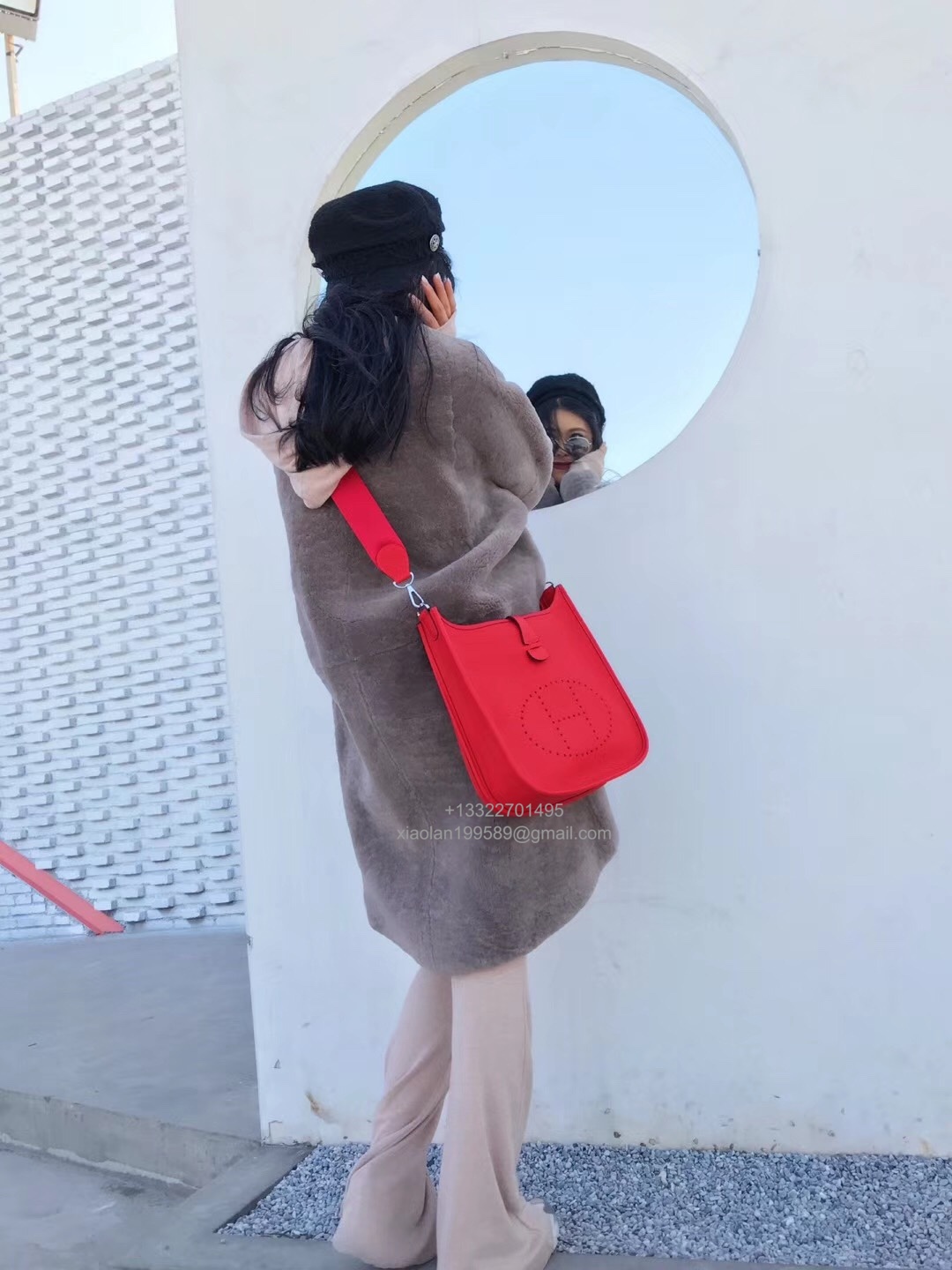 Hermès Evelyne Bag in Clemence Leather, Premium Handcrafted Customization – Bleu de France.