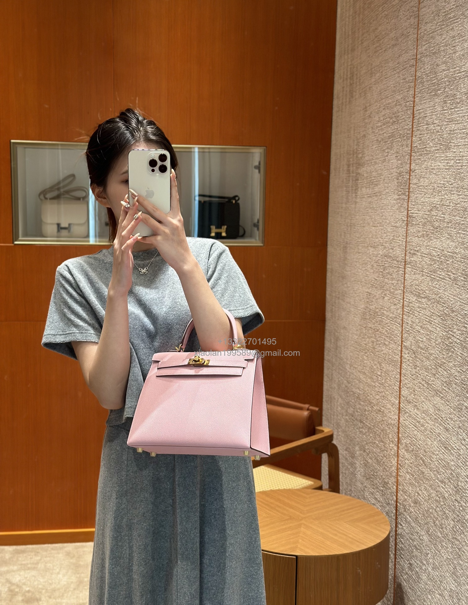 Hermès Kelly Handbag in Amber Yellow  Epsom Cowhide Leather, Purely Handcrafted, High-End Customization Edition