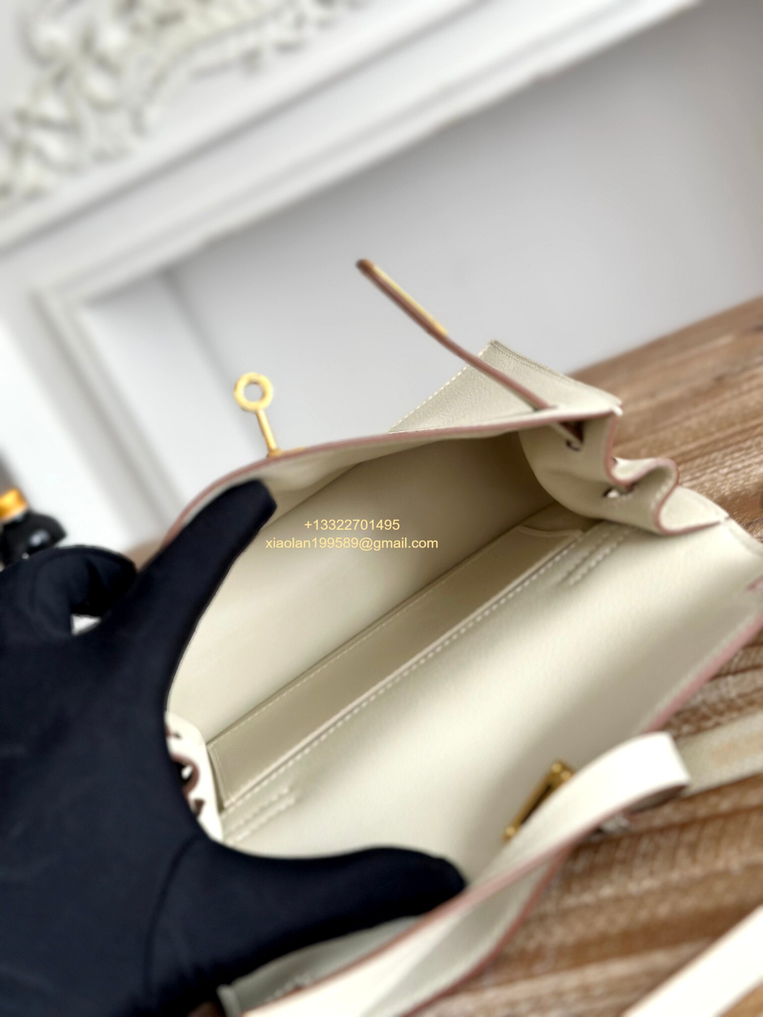 Hermès Swift Kelly Danse Bag in Milky White, Fully Handmade High-end Customization.
