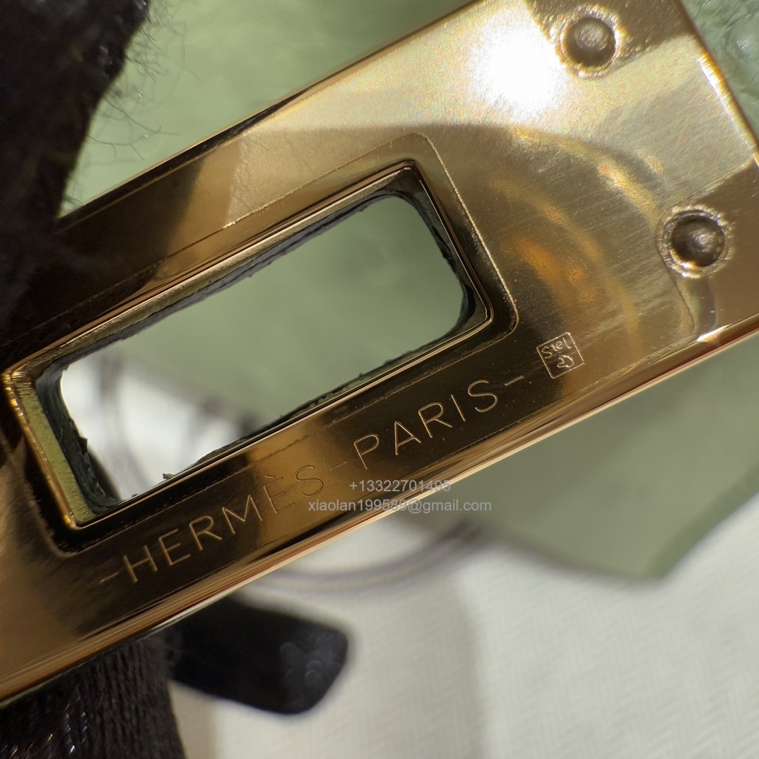 Hermès Mini Kelly Sellier II 20 in Ostrich Leather 3i/Vert Criquet