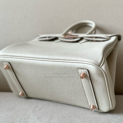 Hermès Birkin 25/30/35cm, handcrafted with togo  leather –Milkshake White
