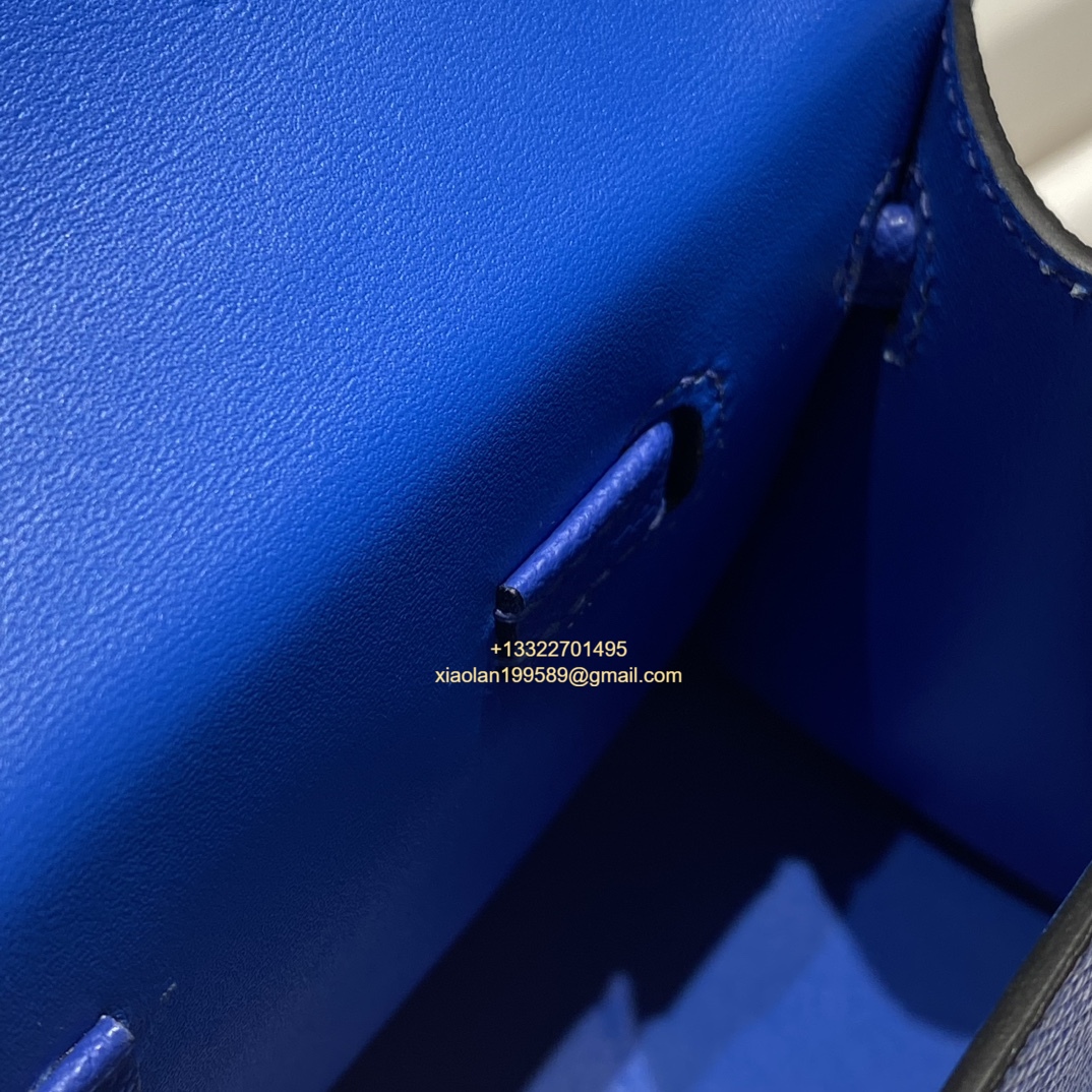 Hermès Kelly Doll Quelle Idole Picto Bag, Limited Edition in Electric Blue.