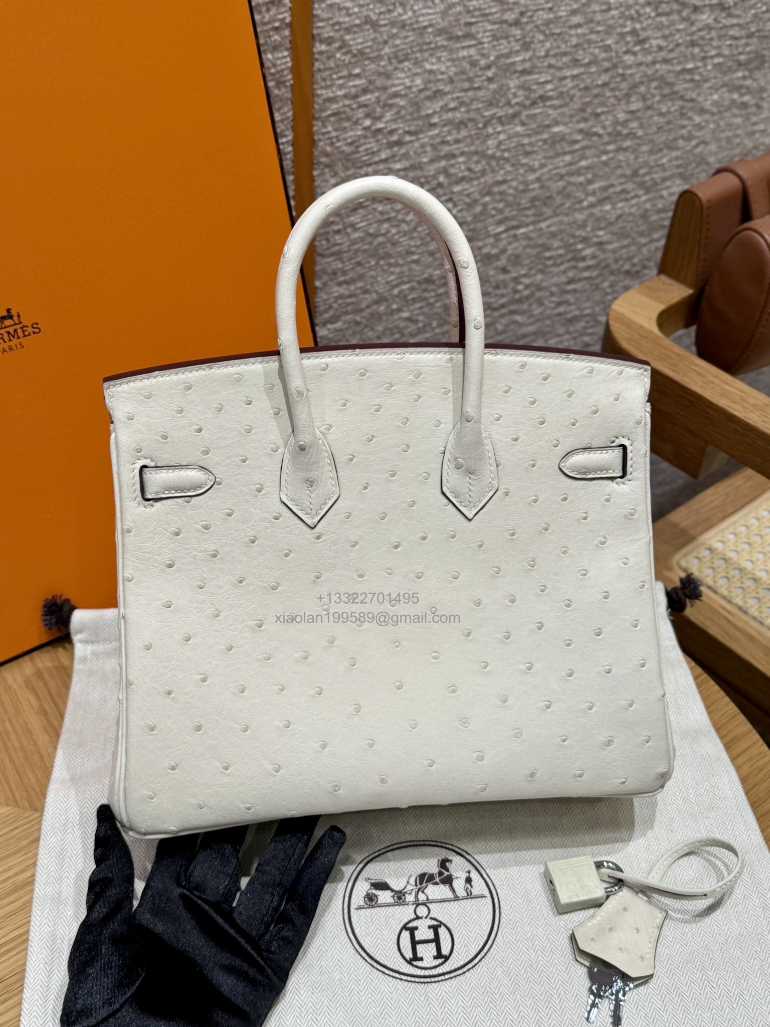 Birkin 25/30/35cm South African KK Ostrich Leather, Premium Fully Handcrafted Exclusive Custom –i2/nata