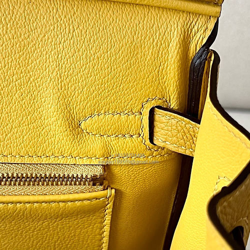 Hermès Birkin 25/30/35cm, handcrafted with togo  leather –Amber Yellow