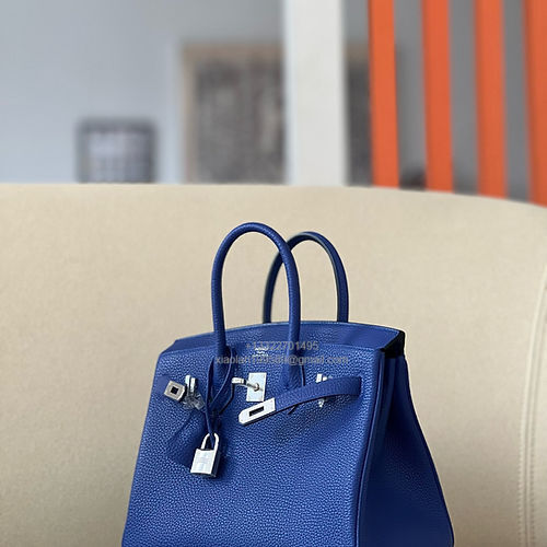 Hermès Birkin 25/30/35cm, handcrafted with togo  leather –Electric Blue