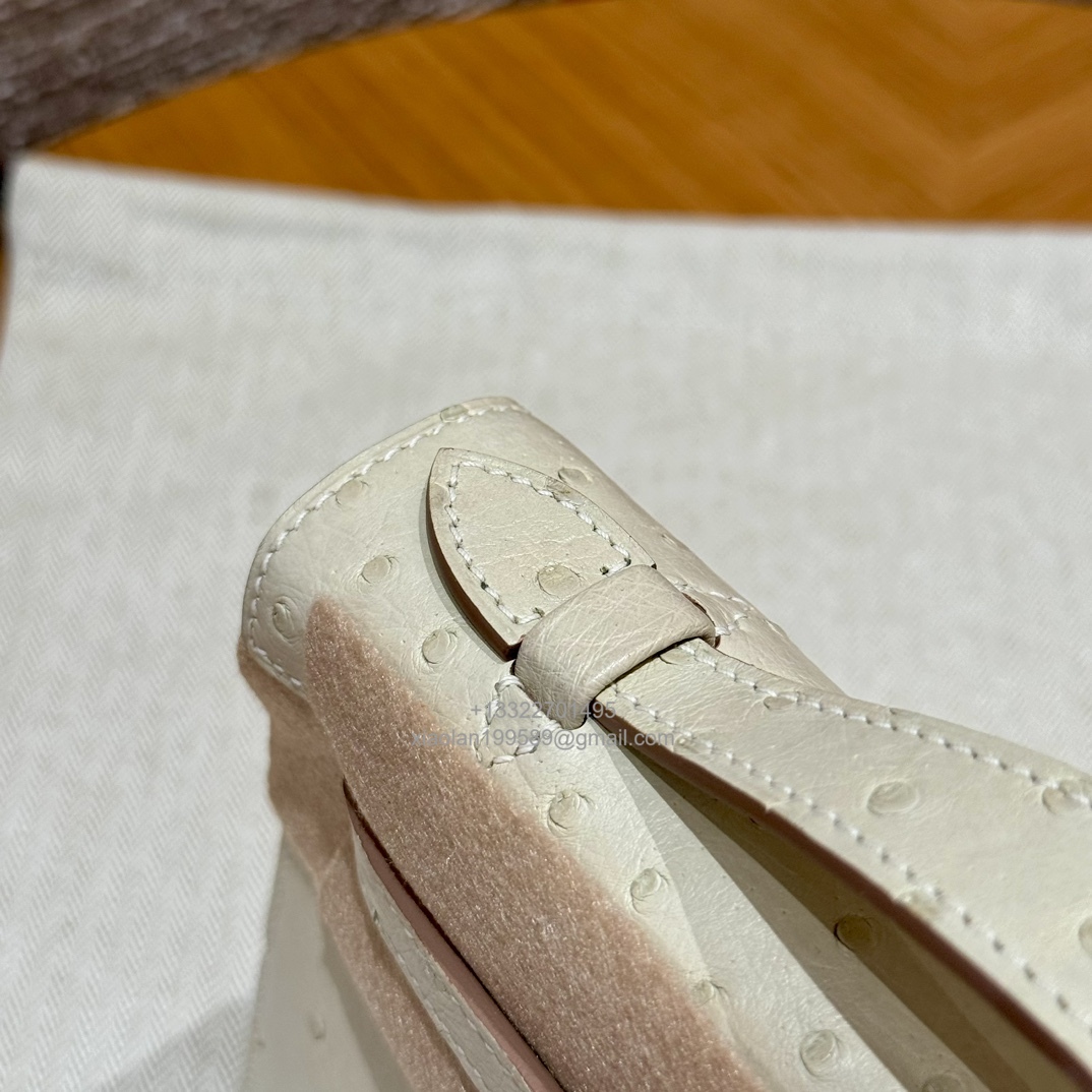 Hermès Kelly Pochette Clutch Bag, South African KK ostrich leather, fully handmade haute couture – i2/Nata