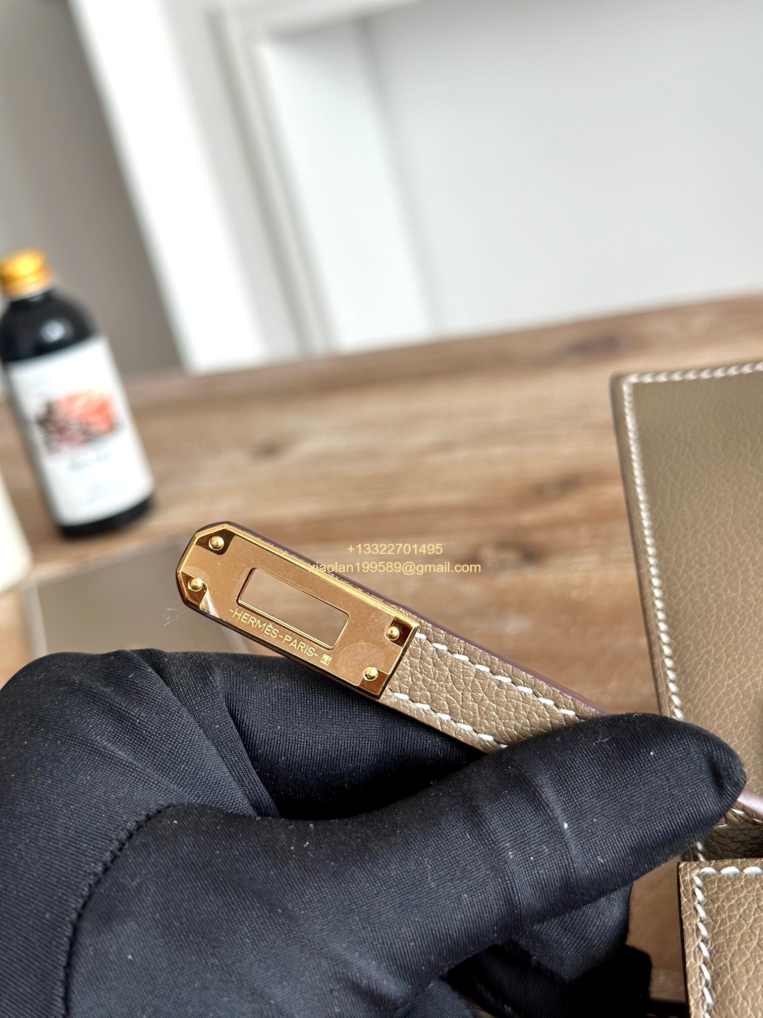 Hermès Swift Kelly Danse Bag in Elephant Grey, Fully Handmade High-end Customization.