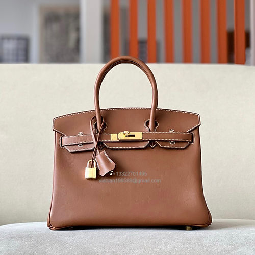 Hermès Birkin 25/30/35cm, handcrafted with imported French SWIFT leather –Gold Brown