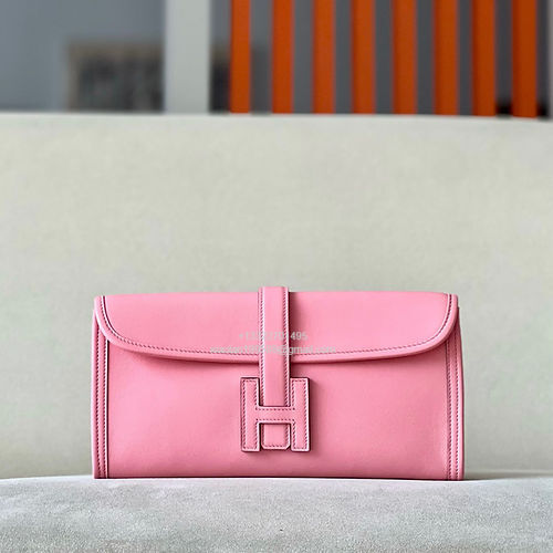 Hermes Jige Elan Clutch 29 in1Q Rose Confetti Swift Leather