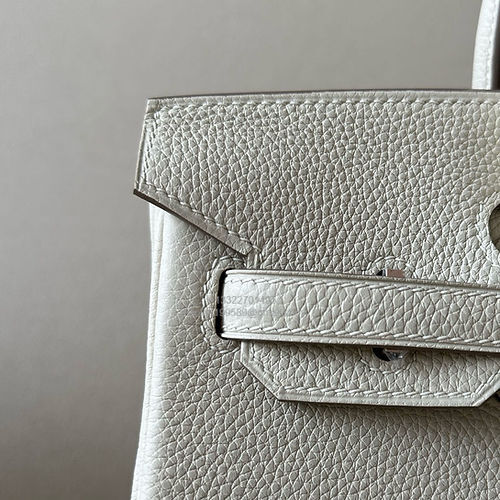 Hermès Birkin 25/30/35cm, handcrafted with togo  leather –Milkshake White
