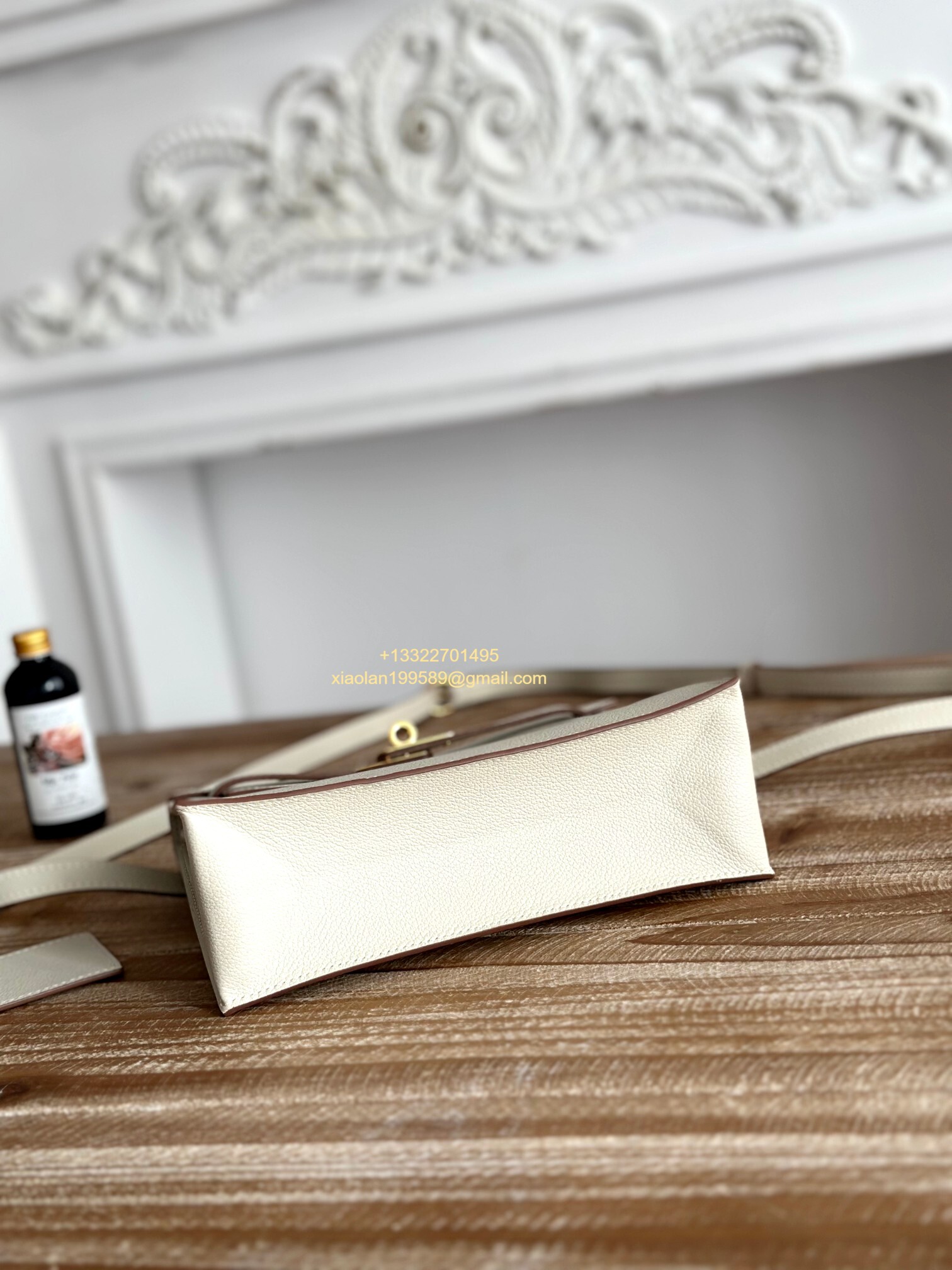 Hermès Swift Kelly Danse Bag in Milky White, Fully Handmade High-end Customization.