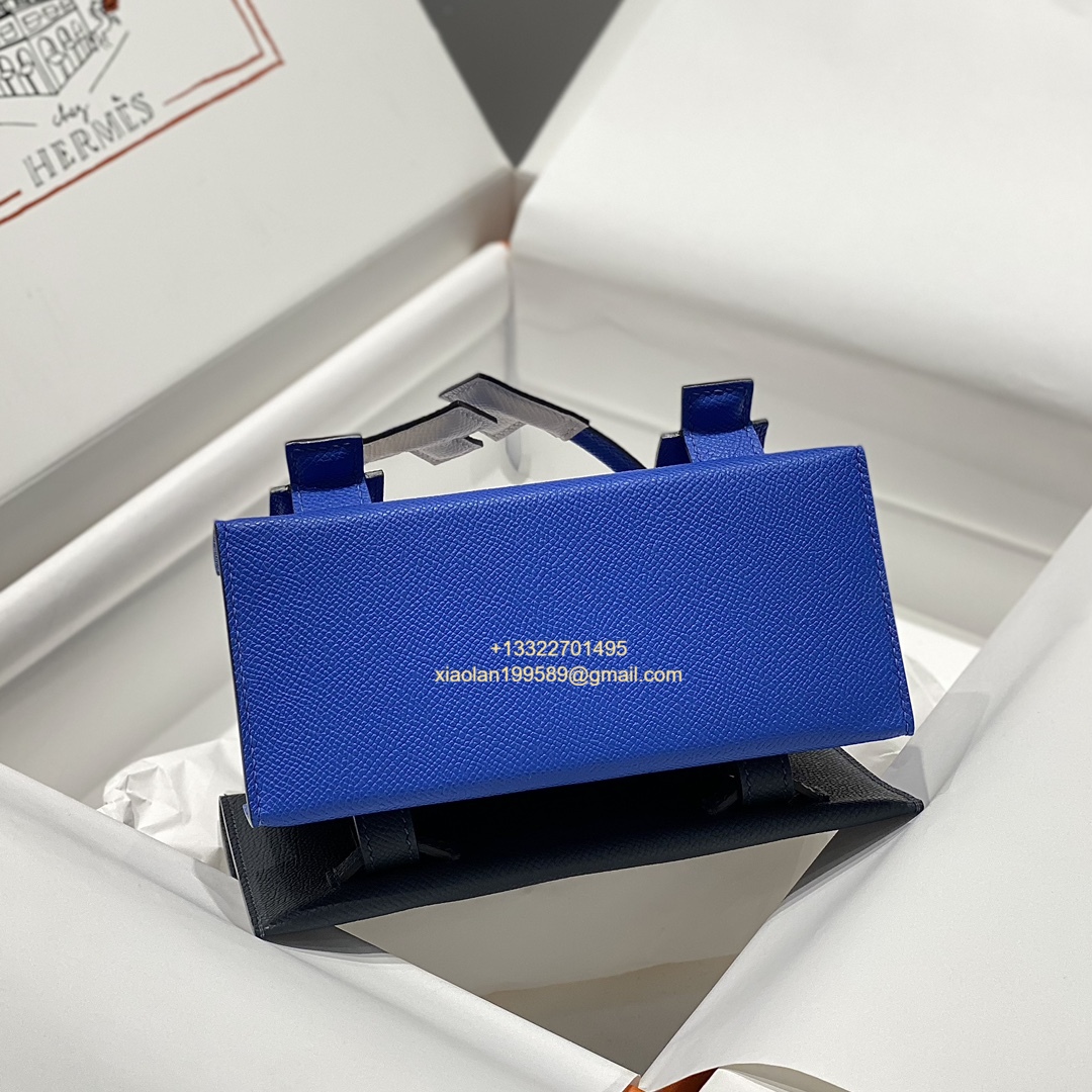 Hermès Kelly Doll Quelle Idole Picto Bag, Limited Edition in Electric Blue.