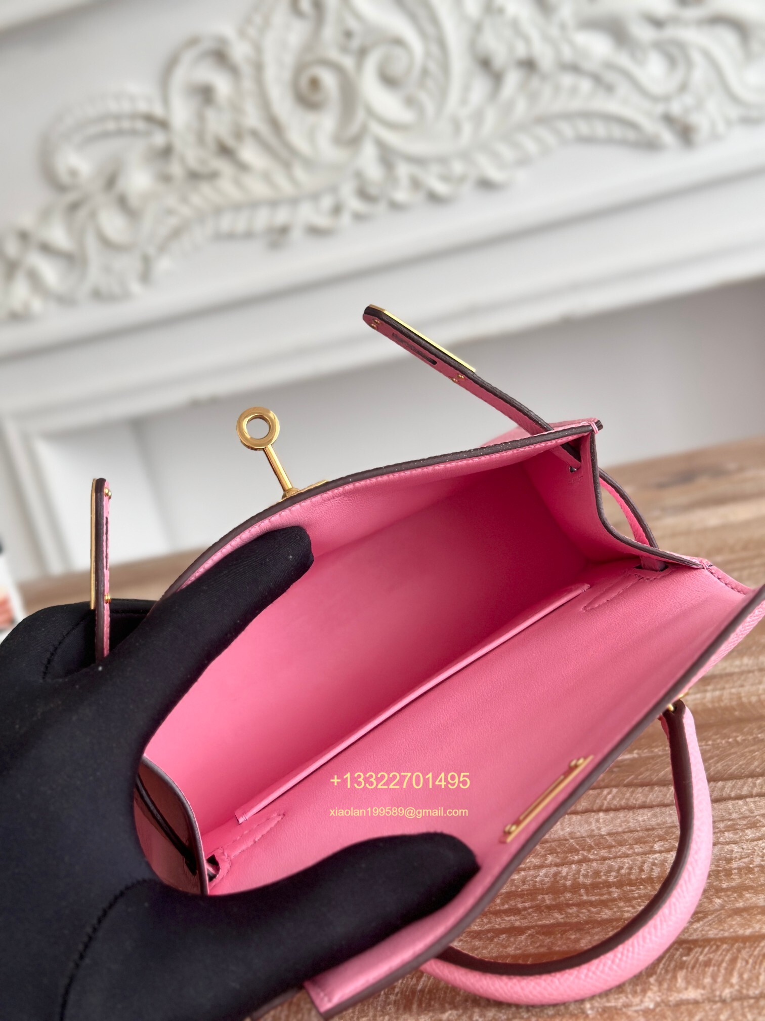 Hermès Epsom Leather Mini Kelly II in Cherry Blossom Pink Purely Handcrafted with Waxed Thread Stitching, High-End Customization