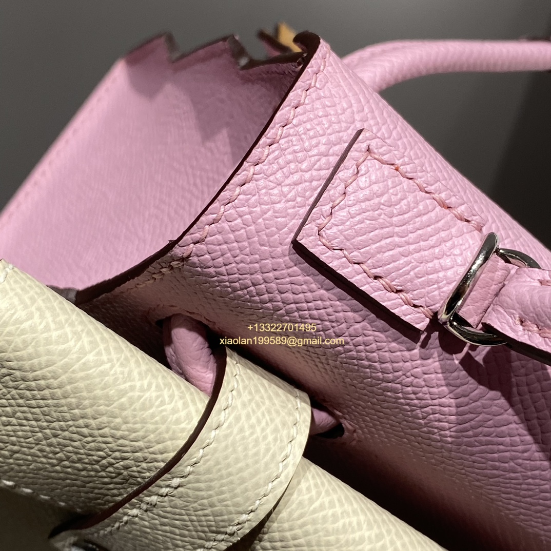 Hermès Kelly Doll Quelle Idole Picto Bag, Limited Edition in Mauve Sylvestre.
