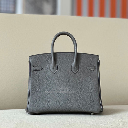 Hermès Birkin 25/30/35cm, handcrafted with togo  leather –Tin Grey