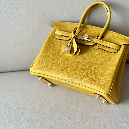 Hermès Birkin 25/30/35cm, handcrafted with togo  leather –Amber Yellow