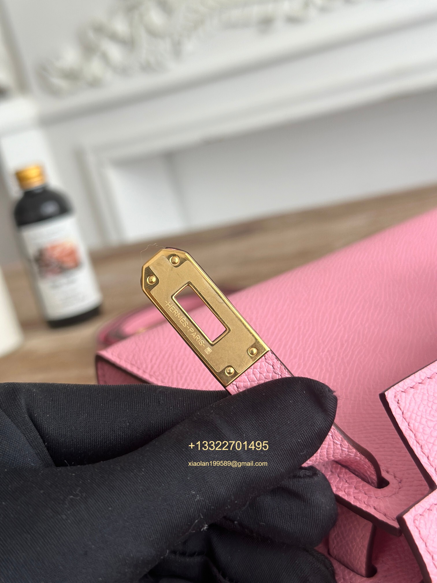 Hermès Epsom Leather Mini Kelly II in Cherry Blossom Pink Purely Handcrafted with Waxed Thread Stitching, High-End Customization