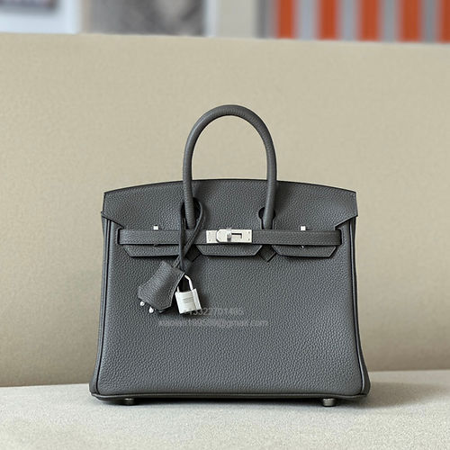 Hermès Birkin 25/30/35cm, handcrafted with togo  leather –Tin Grey