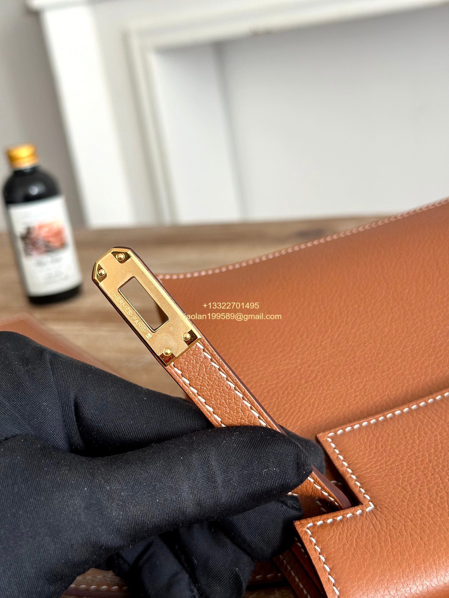 Hermès Swift Kelly Danse Bag in Gold Brown, Fully Handmade High-end Customization.