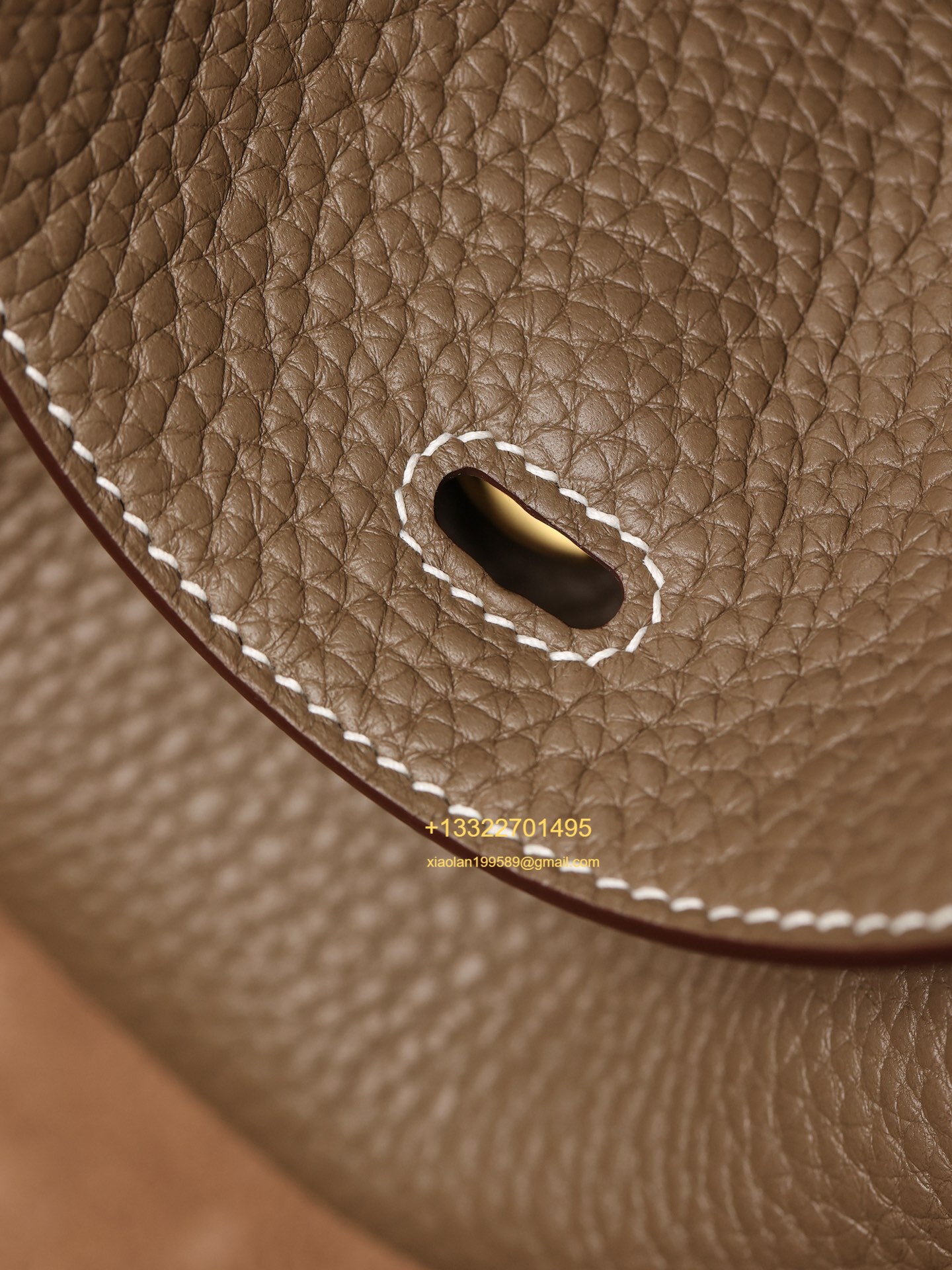 Hermès Lindy in Etoupe Grey, crafted with Hermès' exclusive Clemence leather, purely handcrafted, high-end customization edition.