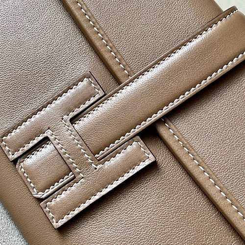 Hermes Jige Elan Clutch 29 in Elephant Grey Swift Leather