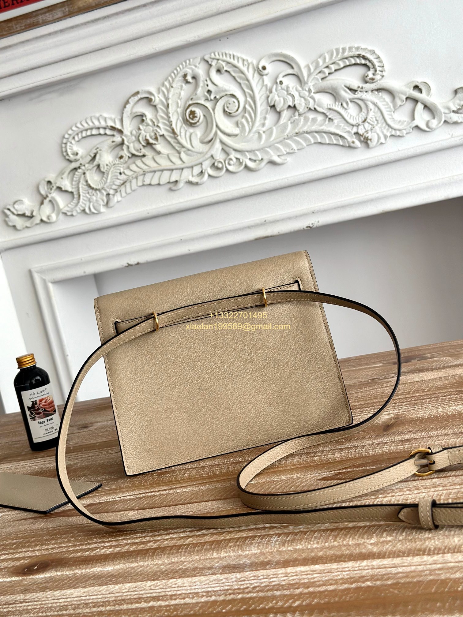 Hermès Swift Kelly Danse Bag in Milk Tea, Fully Handmade High-end Customization.