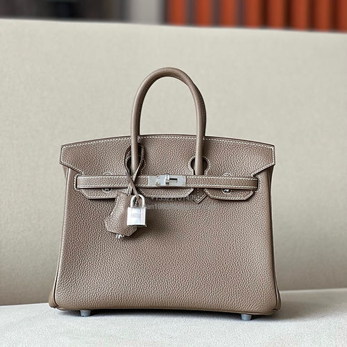 Hermès Birkin 25/30/35cm, handcrafted with togo  leather –Etoupe