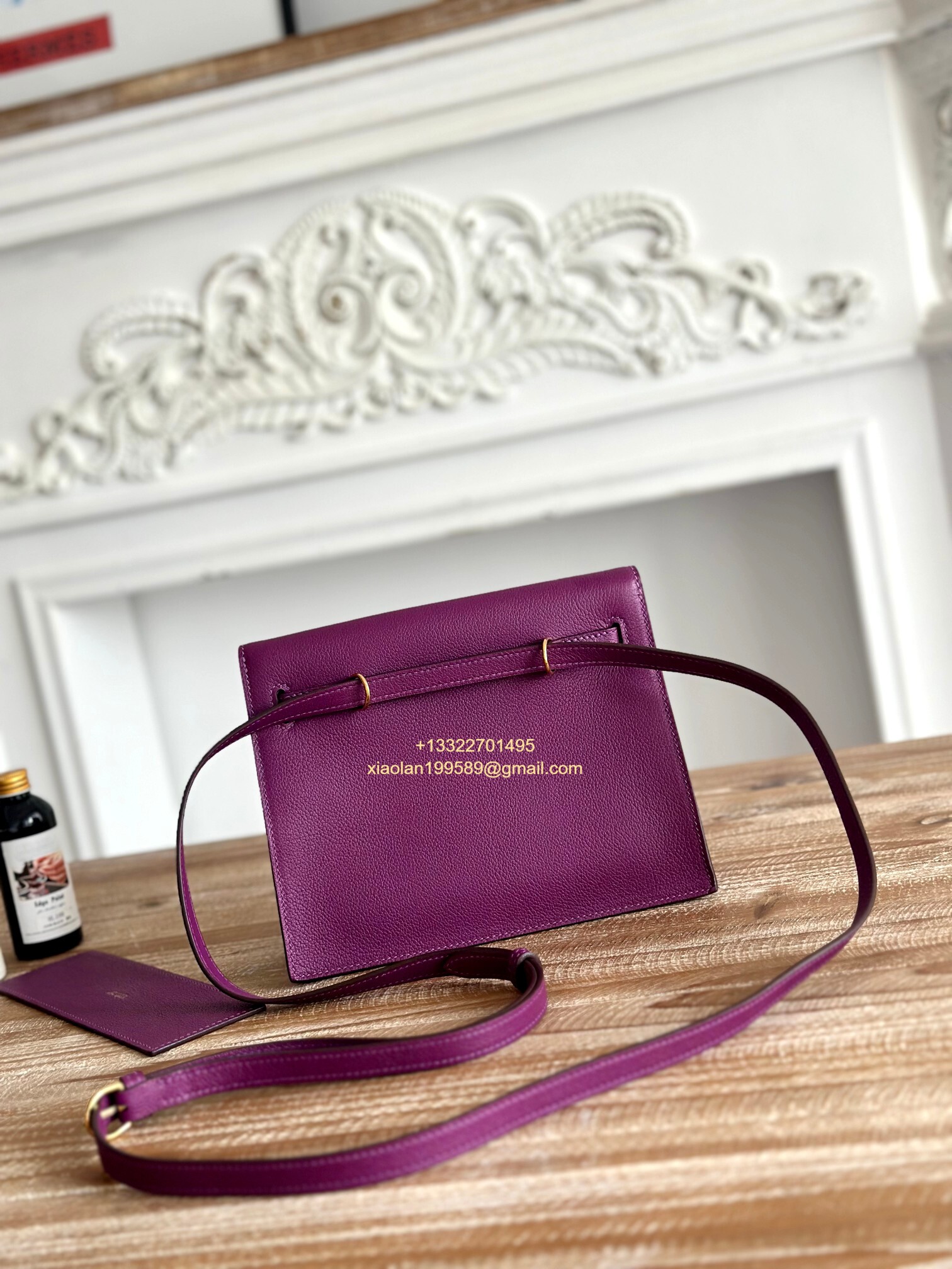 Hermès Swift Kelly Danse Bag in Aster Purple, Fully Handmade High-end Customization.