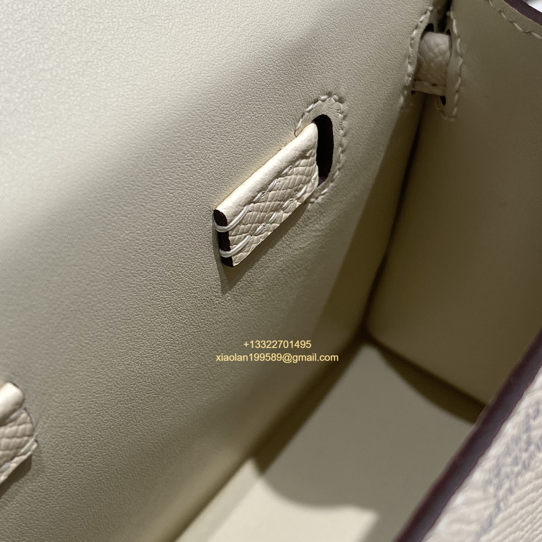 Hermès Kelly Doll Quelle Idole Picto Bag, Limited Edition in Creamy White.