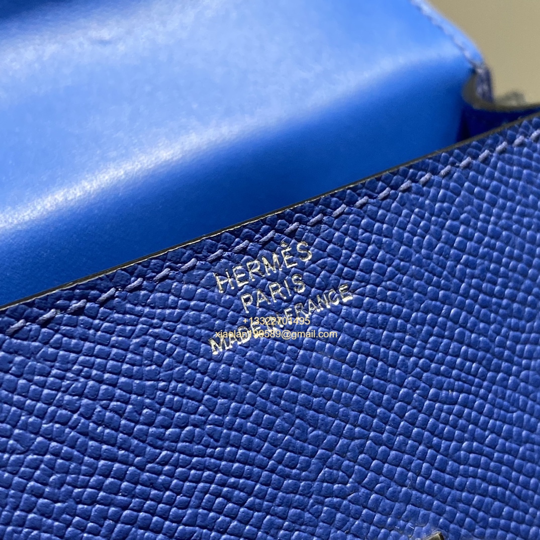 Hermès Kelly Doll Quelle Idole Picto Bag, Limited Edition in Electric Blue.