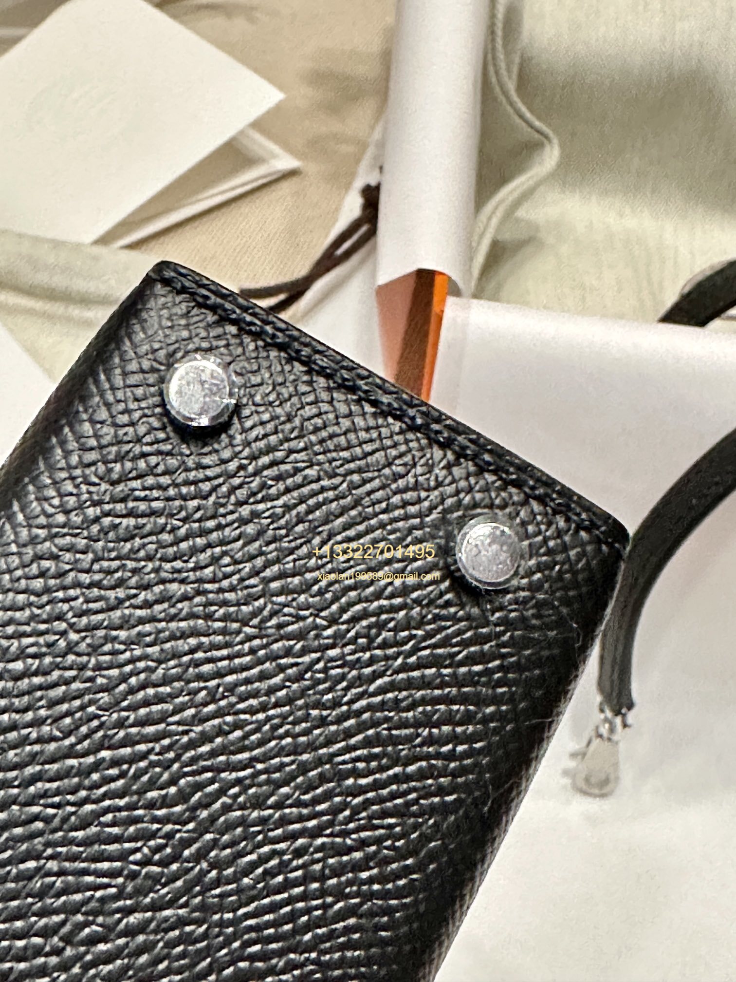 Hermès Mini Kelly II Handbag in Black Made from Epsom Cowhide Leather, Purely Handcrafted, High-End Customization Edition