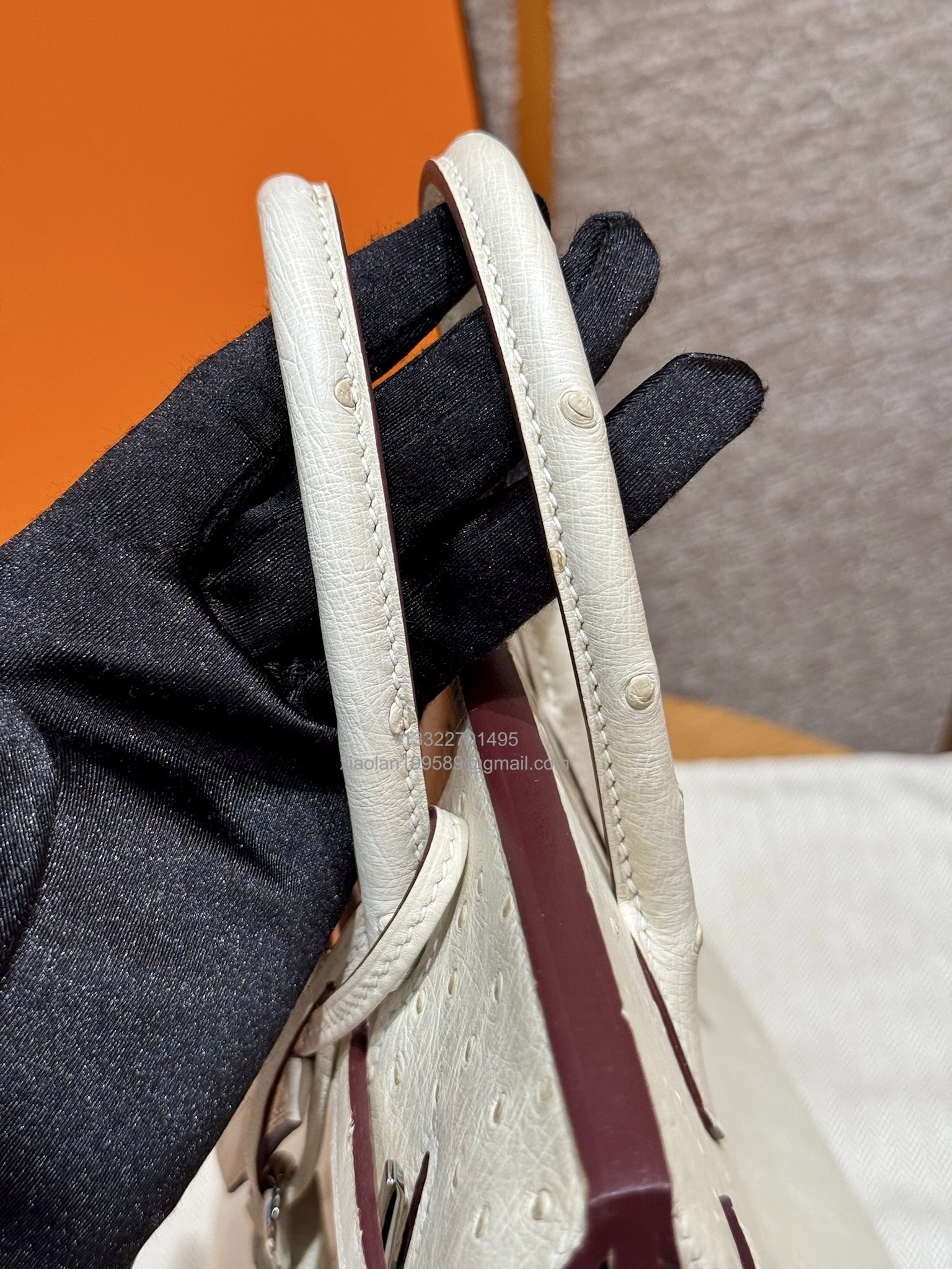 Birkin 25/30/35cm South African KK Ostrich Leather, Premium Fully Handcrafted Exclusive Custom –i2/nata