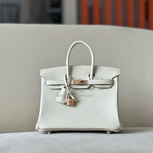 Hermès Birkin 25/30/35cm, handcrafted with togo  leather –Milkshake White
