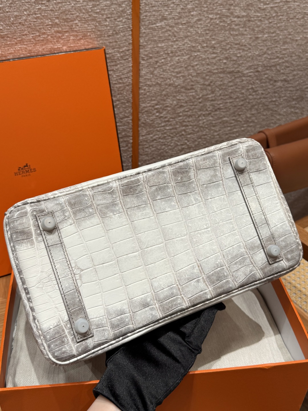 Hermès Signature Treasure — Himalaya Crocodile Birkin 25/30/35cm, Premium Hand-Stitched Private Customization.