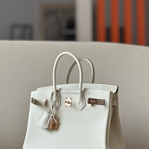 Hermès Birkin 25/30/35cm, handcrafted with togo  leather –Milkshake White