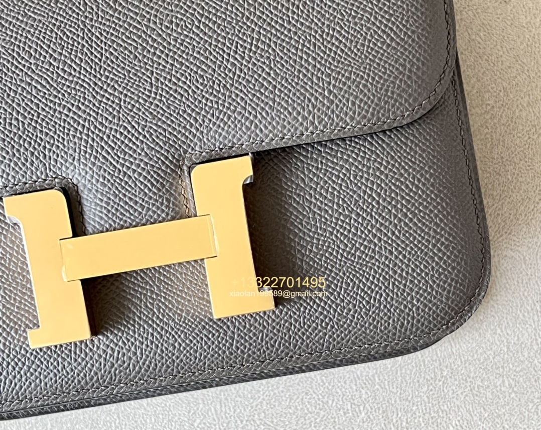 Hermès Constance 18/24 in Etoupe Grey Epsom leather, purely handcrafted, high-end customization edition.