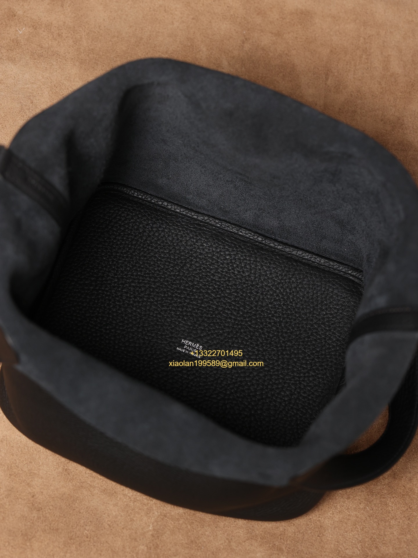 Hermès Picotin 18/22 in Clemence Leather, Hand-stitched with Beeswax Thread, High-end Customization - Black.