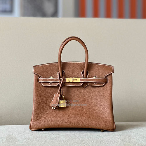 Hermès Birkin 25/30/35cm, handcrafted with togo  leather –Gold Brown