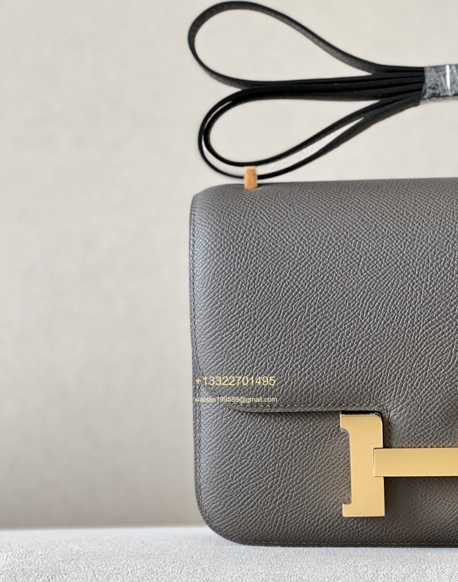 Hermès Constance 18/24 in Etoupe Grey Epsom leather, purely handcrafted, high-end customization edition.