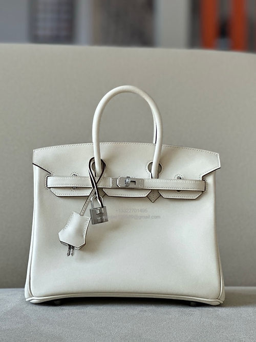 Hermès Birkin 25/30/35cm, handcrafted with imported French SWIFT leather – Cream White